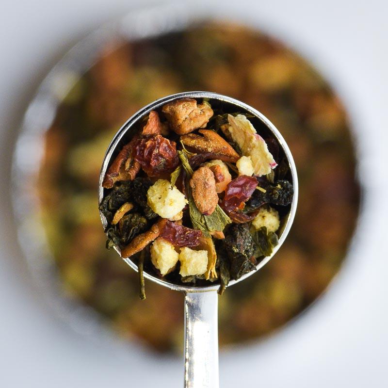 peach elderflower bellini spoon