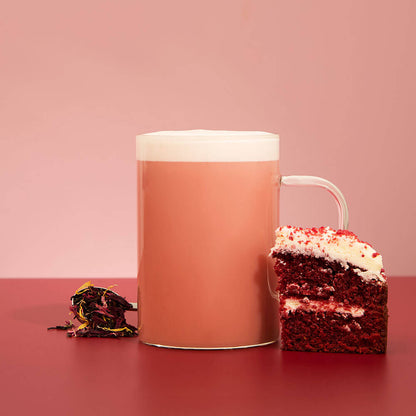 red velvet flavoured cake tea