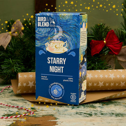 starry night tea bag gift christmas gifting