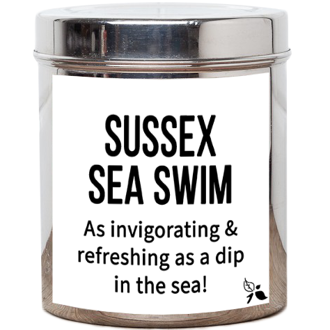 sussex sea swim tea tin