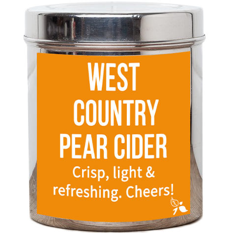 west country pear cider tea tin