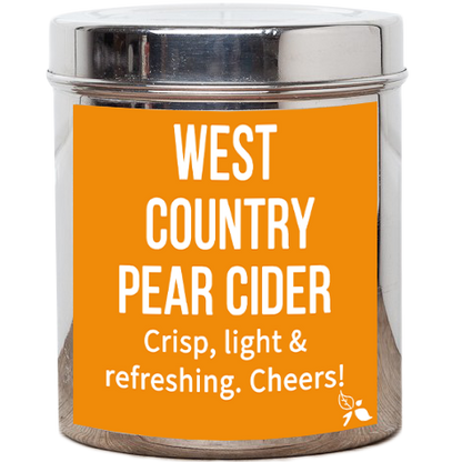 west country pear cider tea tin