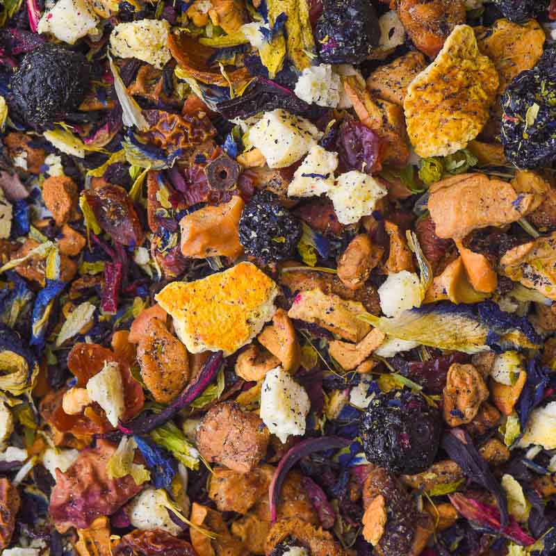 Blueberry and Peach Tea