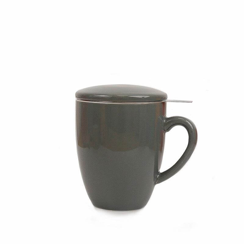 grey tea infuser mug with lid