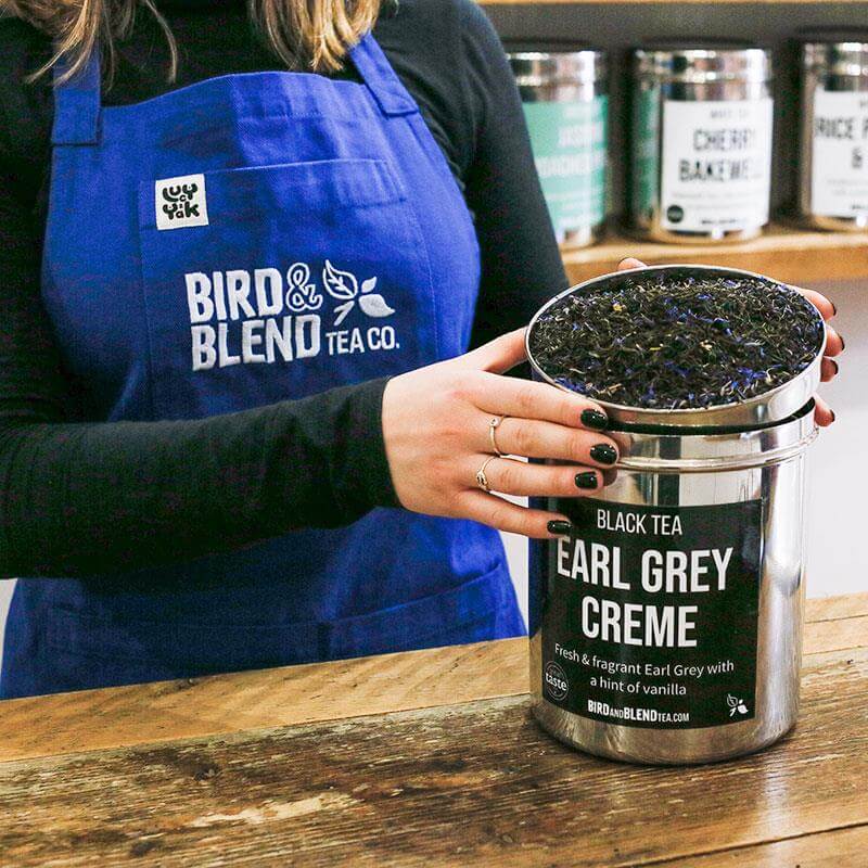 bird and blend tea lucy and yak apron