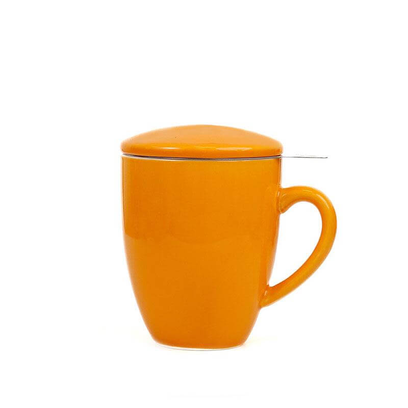mandarin tea infuser mug with lid