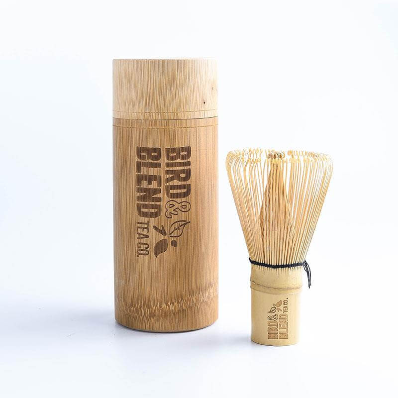 bamboo matcha whisk and case