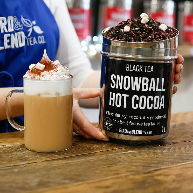 Snowball Hot Cocoa Christmas Tea Latte
